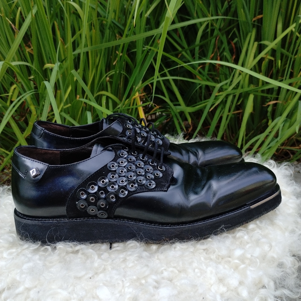 Cesare Paciotti Italian Mens Black Loafers 8.5